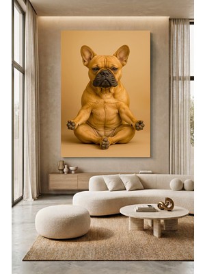 Wallivo Yoga Yapan Köpek Model 2 Kanvas Tablo