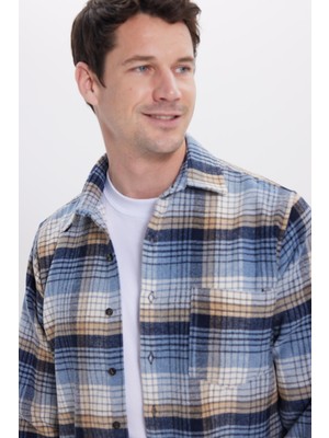 Tudors Erkek Regular Fit Rahat Kesim Kışlık Kareli Oduncu Gömlek