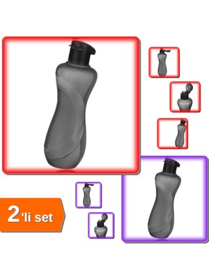 Hereveoyuncak Water Fresh Suluk Matara 1500 ml Siyah + Water Fresh Suluk Matara 750 ml Siyah - 2li Set S1G4G7