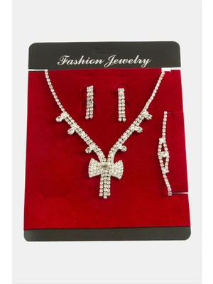 Fiyong Taşlı Lüks Suyolu Set Kolye