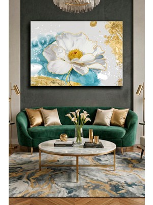 Wallivo Orta Işıkta Renkli Çiçekler - Pastel Tonlu Kanvas Tablo