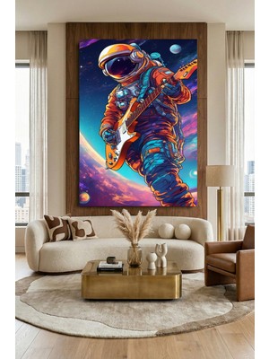 Wallivo Galaksiler Arasındaki Astronot Model 2 Kanvas Tablo