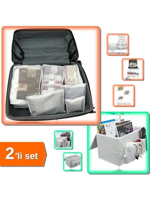 Hereveoyuncak Anne Bebek Hastane Çantası Düzenleyici 6 Parça + Araç Bagaj Düzenleyici Organizer - 2li Set X2Z3J9