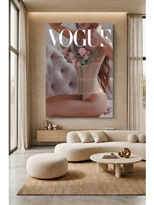 Wallivo Vogue Sanat Serisi - Model Kadın Estetik Kanvas Tablo