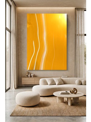 Wallivo Beyaz Işık Izleri Karşısında Soyut Uzun Pozlama Kanvas Tablo