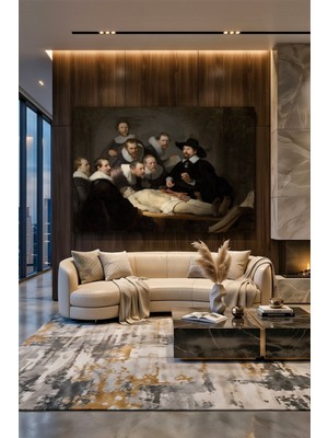 Wallivo Rembrandt'ın Başyapıtı Doktor Tulp'un Anatomi Dersi Barok Sanatı Kanvas Tablo