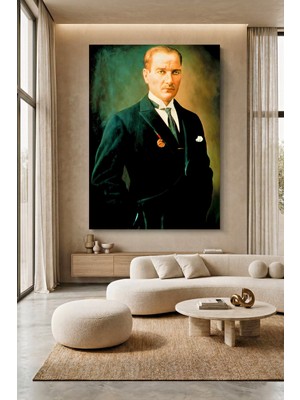Wallivo Mustafa Kemal Atatürk Portre - Model 14 Kanvas Tablo