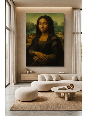 Wallivo Latina Mona Lisa - Modern Yorumlu Klasik Portre Kanvas Tablo
