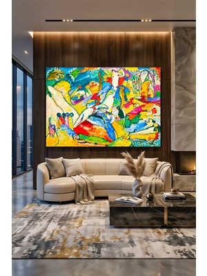 Wallivo Wassily Kandinsky Tufan (The Flood) Dışavurumcu Soyut Sanat Kanvas Tablo