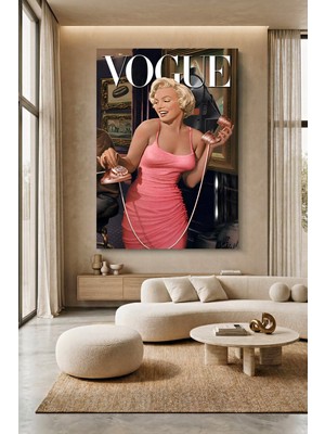 Wallivo Vogue Tarzı Marilyn Monroe - Modern Sanat Yorumu Kanvas Tablo