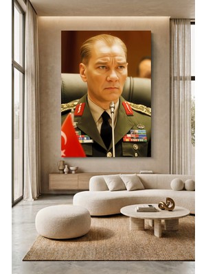 Wallivo Mustafa Kemal Atatürk Portre - Model 7 Kanvas Tablo