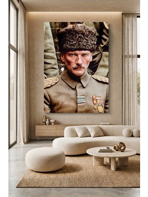 Wallivo Mustafa Kemal Atatürk Asil Duruş - Model 20 Kanvas Tablo