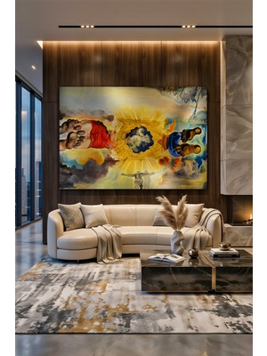 Wallivo Salvador Dali'nin Anıtsal Eseri Rüzgarlar Sarayı Tavan Resmi Sürrealist Kanvas Tablo