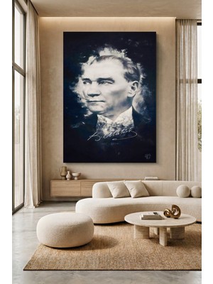 Wallivo Mustafa Kemal Atatürk Modern Portre Tasarımı - Model 21 Kanvas Tablo