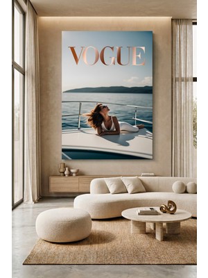 Wallivo Vogue Güzellik - Güneş Işığı ve Model Temalı Sanat Kanvas Tablo