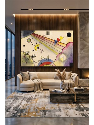 Wallivo Wassily Kandinsky Ağır Kırmızı (Schweres Rot) Bauhaus Dönemi Kanvas Tablo