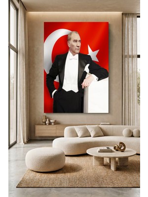 Wallivo Mustafa Kemal Atatürk Lider Portresi - Model 17 Kanvas Tablo