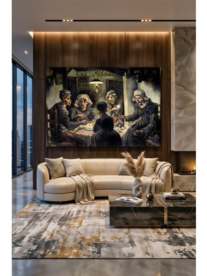 Wallivo Vincent Van Gogh'un Ilk Başyapıtı Patates Yiyenler Realist Kanvas Tablo