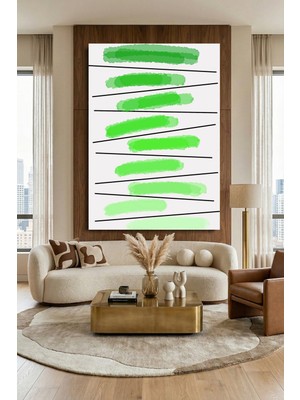 Wallivo Yeşil Tonlarının Ahengi Model 1 Kanvas Tablo