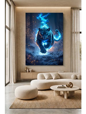 Wallivo Manipülatif Jaguar Model 1 Evcil Hayvan Temalı Kanvas Tablo