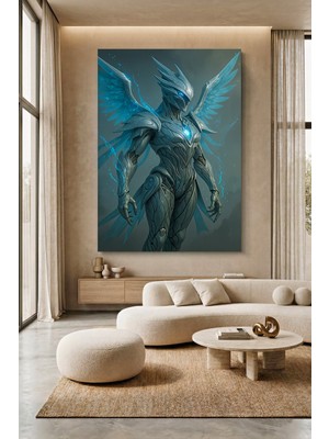 Wallivo Kanatlı Mistik Uzaylı Temalı Kanvas Tablo