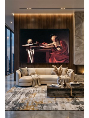 Wallivo Caravaggio Yazan Aziz Jerome Chiaroscuro Barok Kanvas Tablo