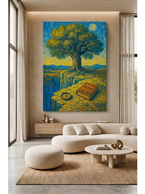 Wallivo Van Gogh Temalı Orman Kanvas Tablo