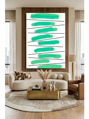 Wallivo Yeşilin Ahengi Modern Stil Model 2 Kanvas Tablo