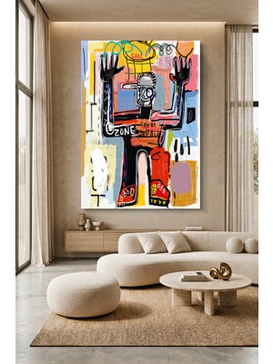 Wallivo Jean Michel Basquiat Basketball Goal Sokak Sanatı Kanvas Tablo