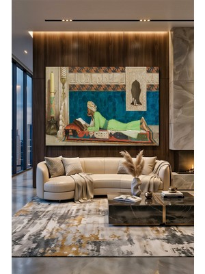 Wallivo Osman Hamdi Bey'in Huzurlu Okuyan Genç Emir Oryantalist Kanvas Tablo