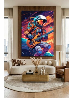 Wallivo Galaksiler Arasındaki Astronot Model 1 Kanvas Tablo