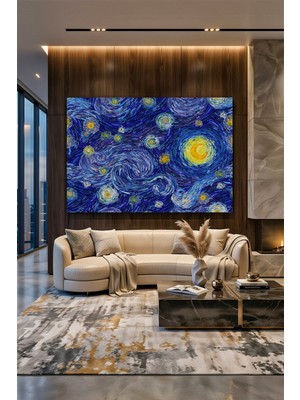 Wallivo Van Gogh Yıldızlı Gece Sanatsal Dokunuş Kanvas Tablo