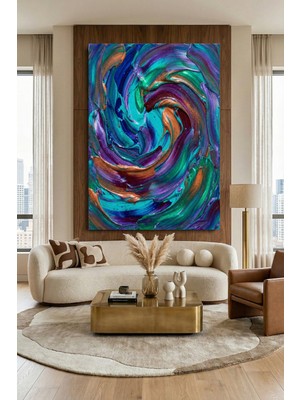 Wallivo Akıcı Renklerin Sonsuz Girdabı Kanvas Tablo