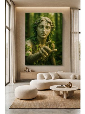 Wallivo Modern Heykel Yorumu - Dijital Sanat Heykel Kanvas Tablo