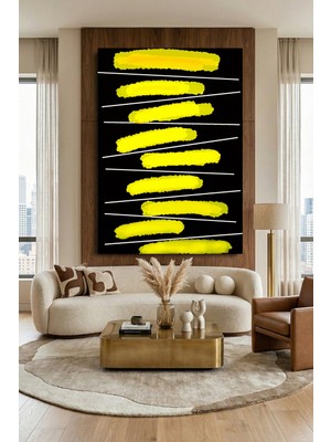 Wallivo Sarının Ahengi Modern Stil Kanvas Tablo