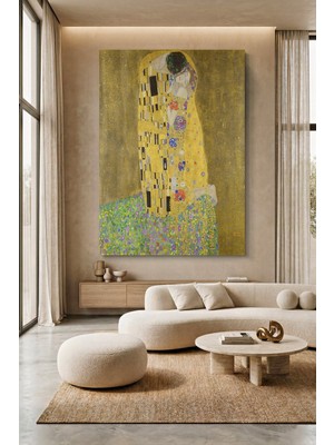 Wallivo Gustav Klimt The Kiss Kanvas Tablo