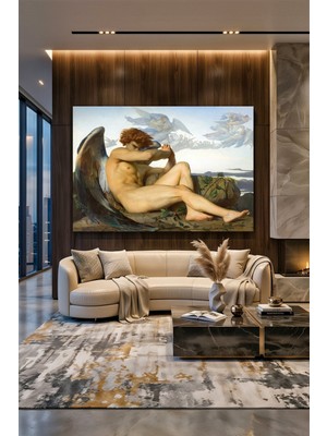 Wallivo Alexandre Cabanel'in Asi Güzelliği Düşmüş Melek (Lucifer) Romantizm Akımı Kanvas Tablo