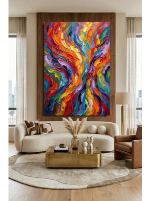 Wallivo Enerjik Renk Fırtınası Kanvas Tablo