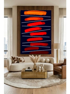 Wallivo Kırmızı Tonlarının Ahengi Model 2 Kanvas Tablo