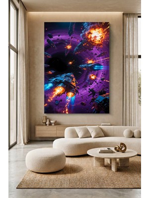 Wallivo Gezegen Savaşları Andromeda Temalı Kanvas Tablo