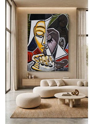 Wallivo Pablo Picasso Okuyan Kadın Kübizm Portre Kanvas Tablo