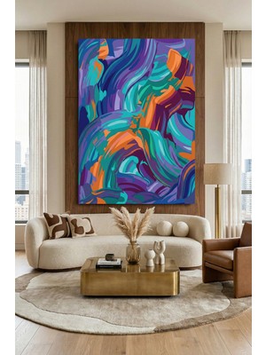 Wallivo Dinamik Renkleri Soyut Rüyası Kanvas Tablo