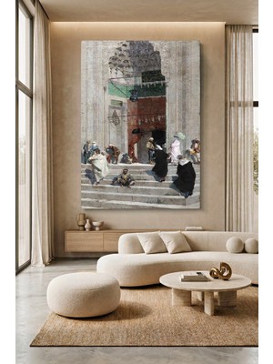 Wallivo Ludwig Deutsch Cami Girişi Doğu Sahnesi Kanvas Tablo