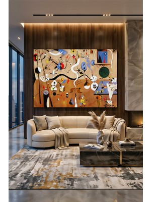 Wallivo Joan Miro'nun Harlequin'in Karnavalı (Carnaval D'arlequin) Kanvas Tablo