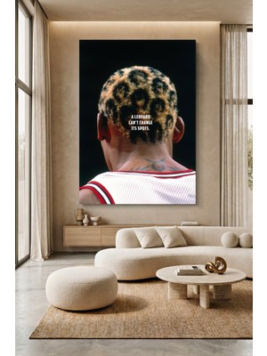 Wallivo Dennis Rodman "a Leopard Can't Change Its Spots" Temalı Modern Kanvas Tablo