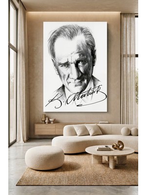 Wallivo Mustafa Kemal Atatürk Portre - Model 3 Kanvas Tablo