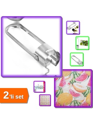 Hereveoyuncak Mikrofiber Bulaşık Altlığı + Sebze Oyacağı - Pratik Patates Sebze Kabak Oyma Aparatı - 2li Set G2H6N