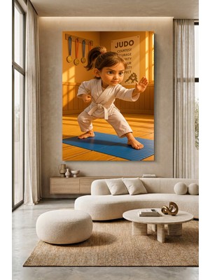 Wallivo Bebek Judo Çocuk Kanvas Tablo