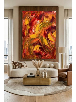 Wallivo Tutkunun Sıcak Renklerinin Dansı Kanvas Tablo