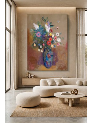 Wallivo Odilon Redon Vazo Içinde Çiçekler Natürmort Kanvas Tablo